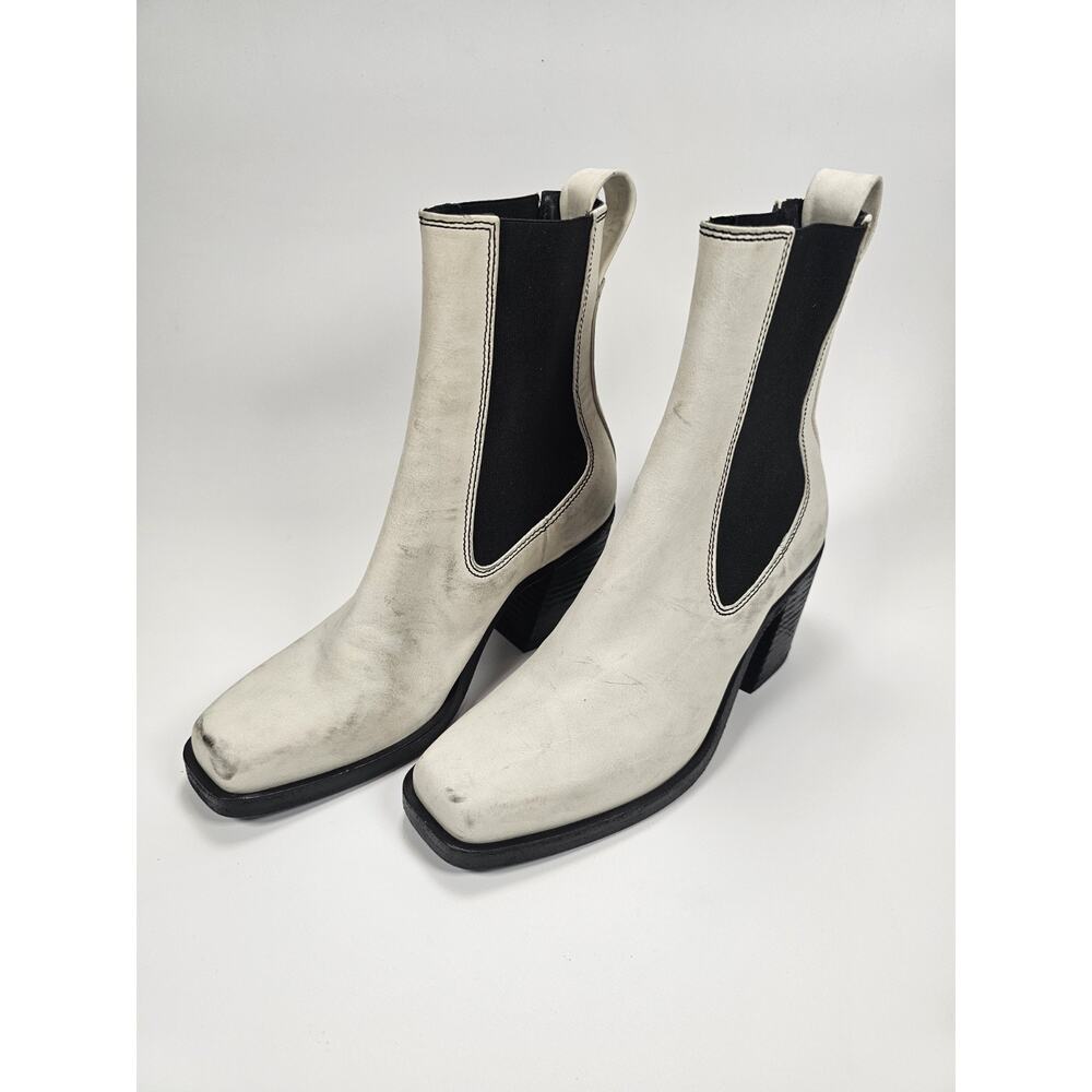 Rag & Bone Axis Women's Leather Chelsea Ankle Boots Antique White Size 6.5